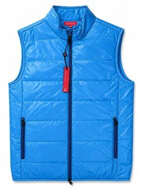NWT Redvanly Men's Bolton Vest Malibu Blue Quilted Puffer Large L